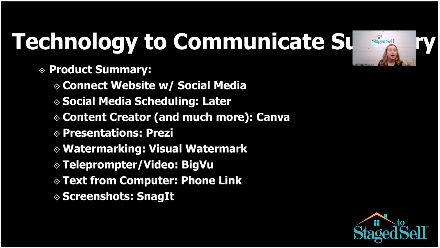 RESACON 2022: Technology as a Differentiator: Crush Your Competition While Saving Time & Money - Adrienne Lord